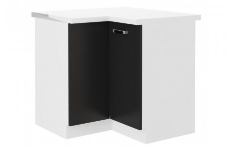 Szafka stojąca narożna 89 x 89 Omega biały / czarny mat