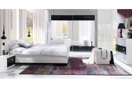 Biało - czarne meble do sypialni Lux Stripes ✓ tanie meble online